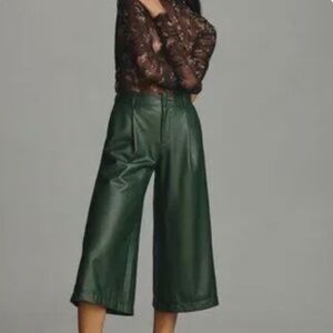 Anthropologie faux leather culottes